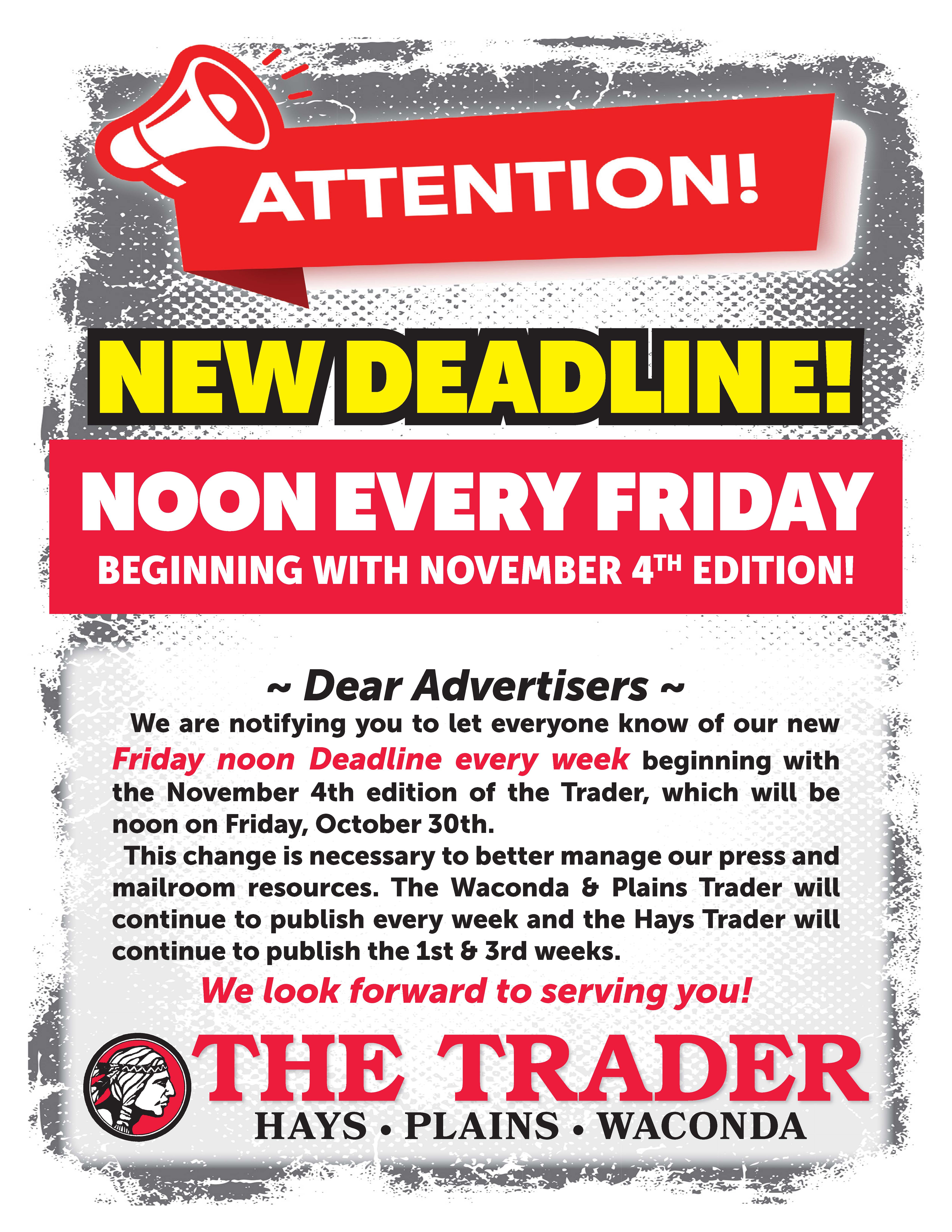 New Trader Deadline 