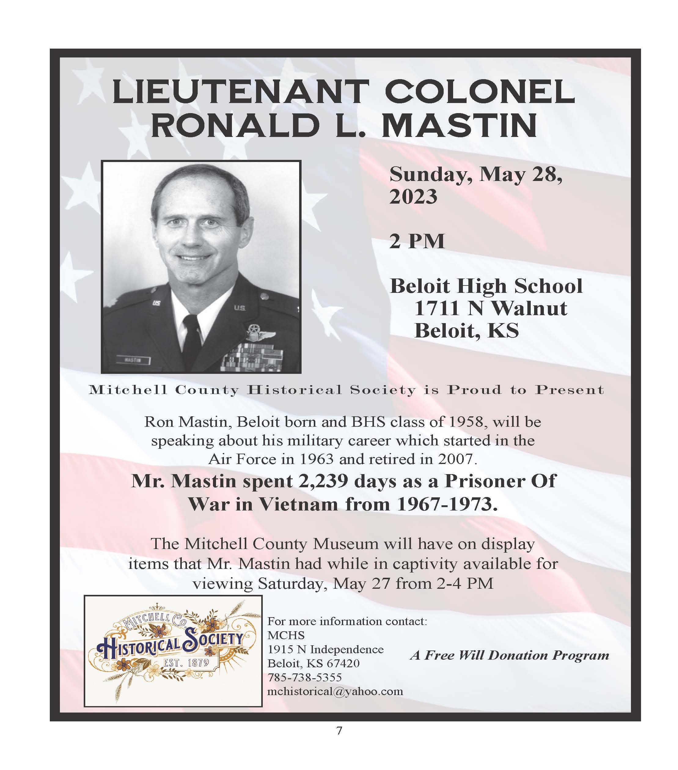 Ron Mastin flyer