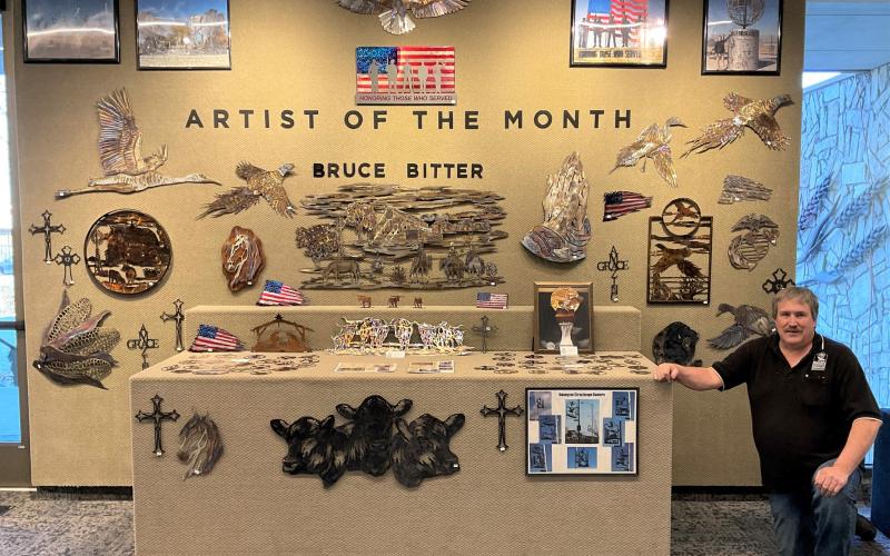 December's Artist of the month is Bruce Bitter with his stunning Metal Art!