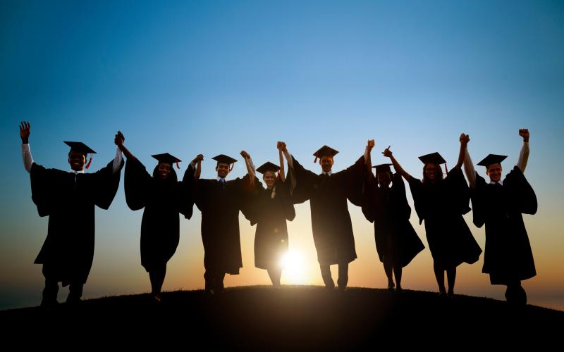 Graduating Students Celebrating