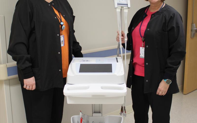 Gaye Daniels, MCHHS Laboratory Manager, and Pat Bergmann, Laboratory Assistant